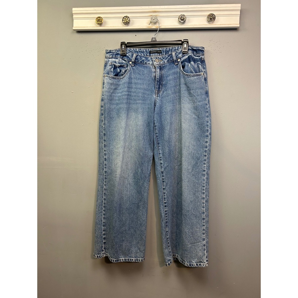 Sincerely Jules Jeans Womens 9/29 Blue Wide Leg High Rise Cotton Denim Med Wash